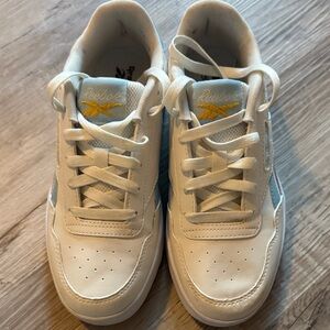 Reebok Kids White and Light Blue Sneakers